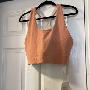 NWT: Fabletics Reversible Plus Size Orange / Grey Sports Bra in Size 3X